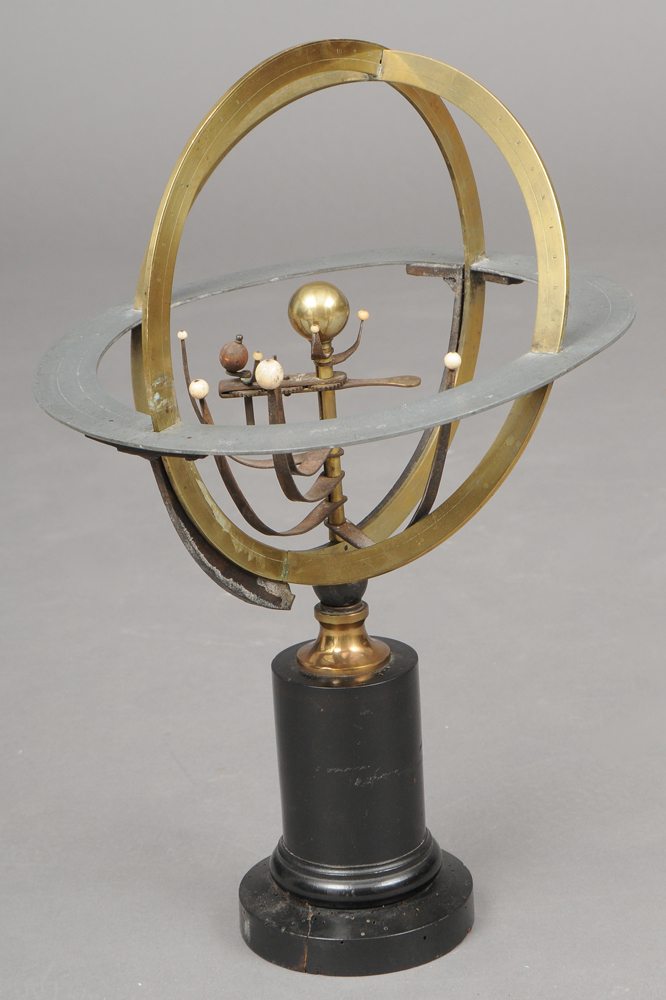FRENCH BRASS AND METAL ARMILLARY