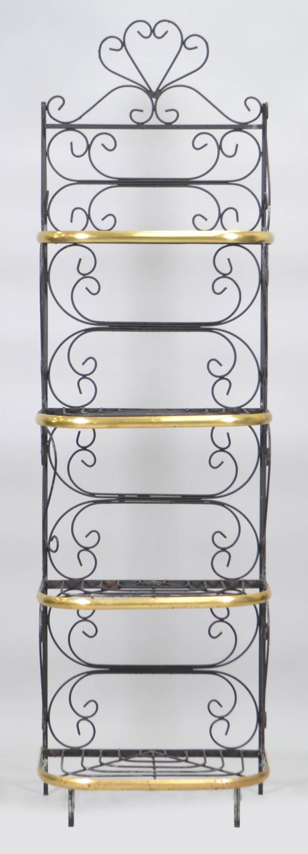 FRENCH BRASS AND WROUGHT IRON