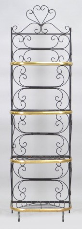 FRENCH BRASS AND WROUGHT IRON