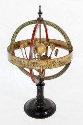 FRENCH BRASS ARMILLARY SPHERE,