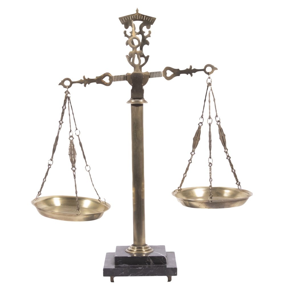 FRENCH BRASS BALANCE SCALE 19th