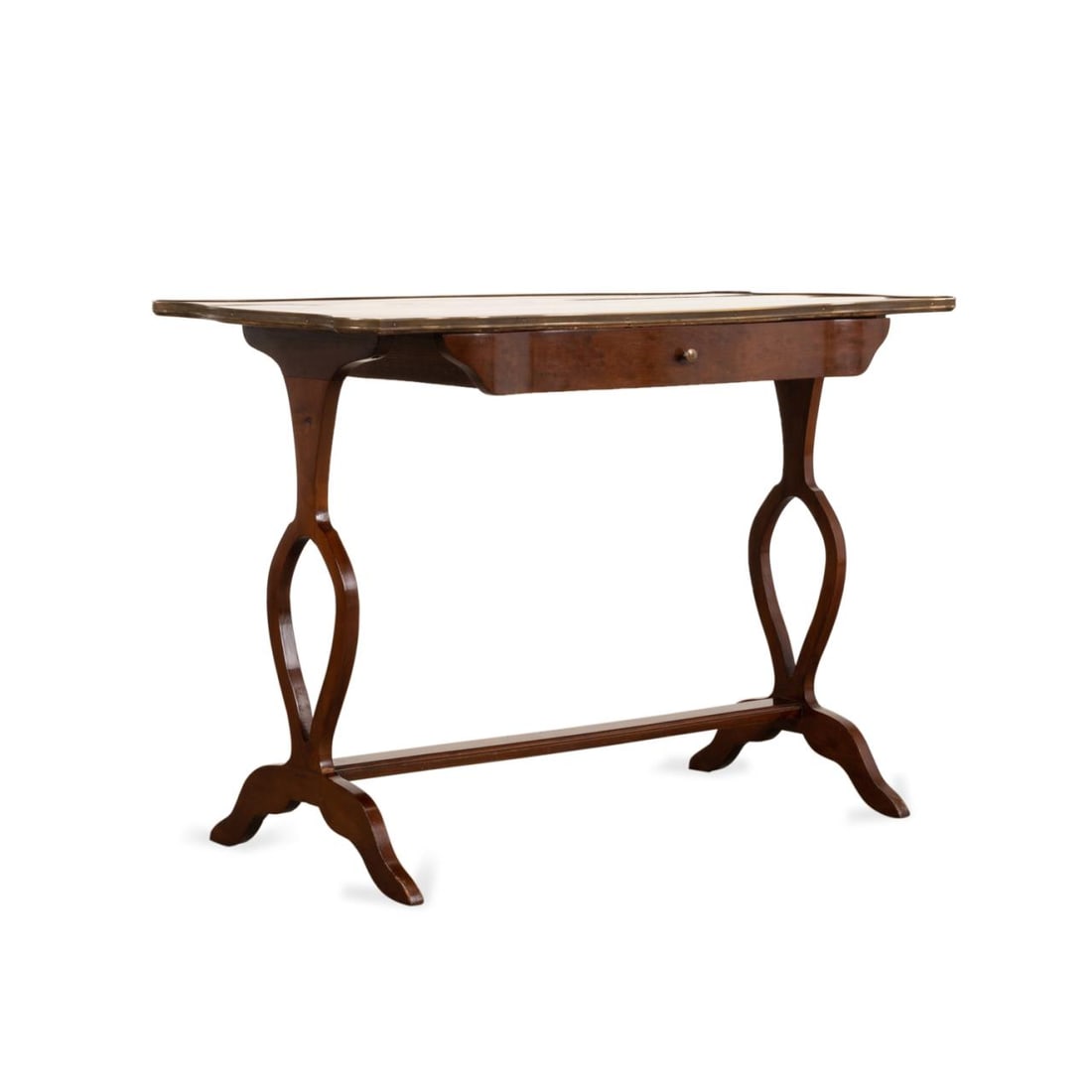 FRENCH BRASS BOUND MAHOGANY WRITING