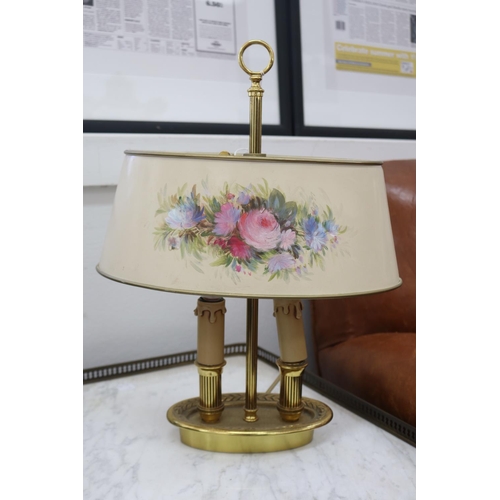 French brass briolette lamp, with a
