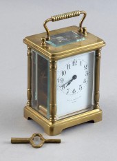 FRENCH BRASS CASE CARRIAGE CLO