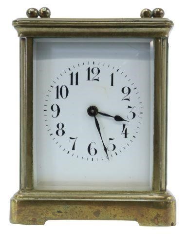 FRENCH BRASS-CASED CARRIAGE