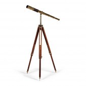 FRENCH BRASS DRAW TELESCOPE AN