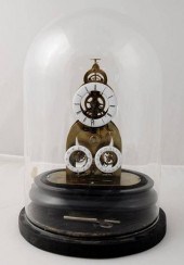 FRENCH BRASS & ENAMEL COLUMN S