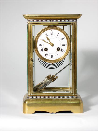French brass, glass, and enamel