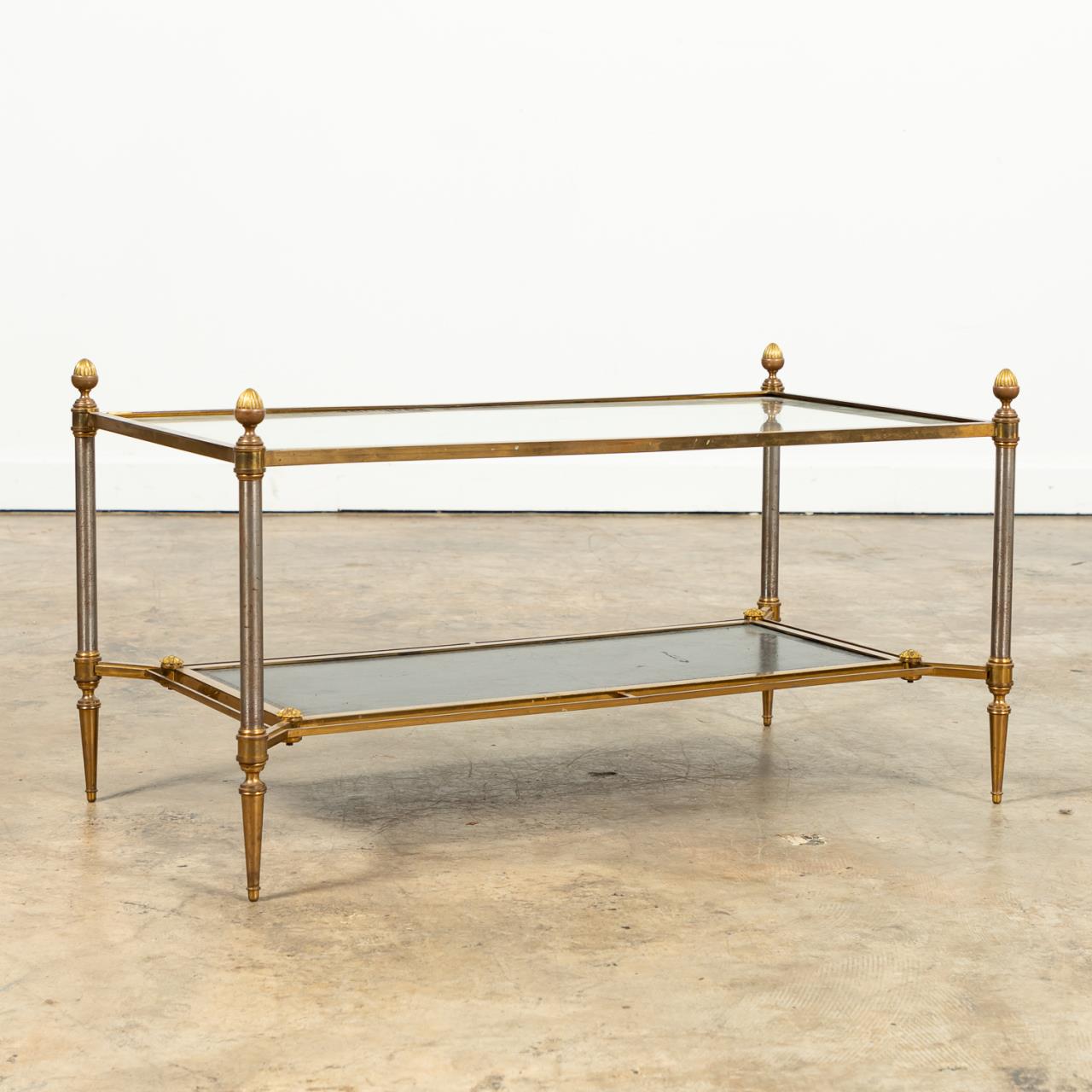 FRENCH BRASS, GLASS, & LEATHER