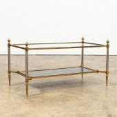 FRENCH BRASS, GLASS, & LEATHER