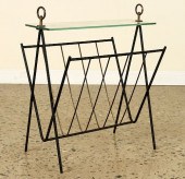 FRENCH BRASS GLASS MAGAZINE RA