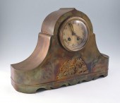 FRENCH BRASS HUMPBACK MANTLE C