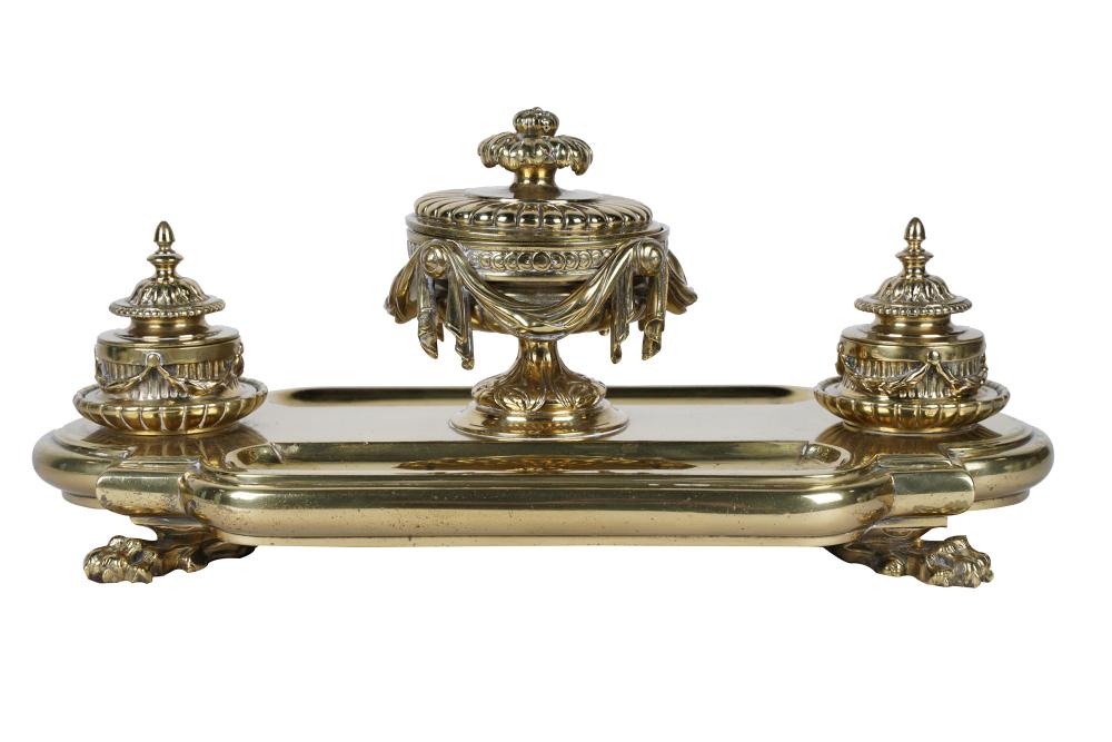 FRENCH BRASS INKWELLCondition: both