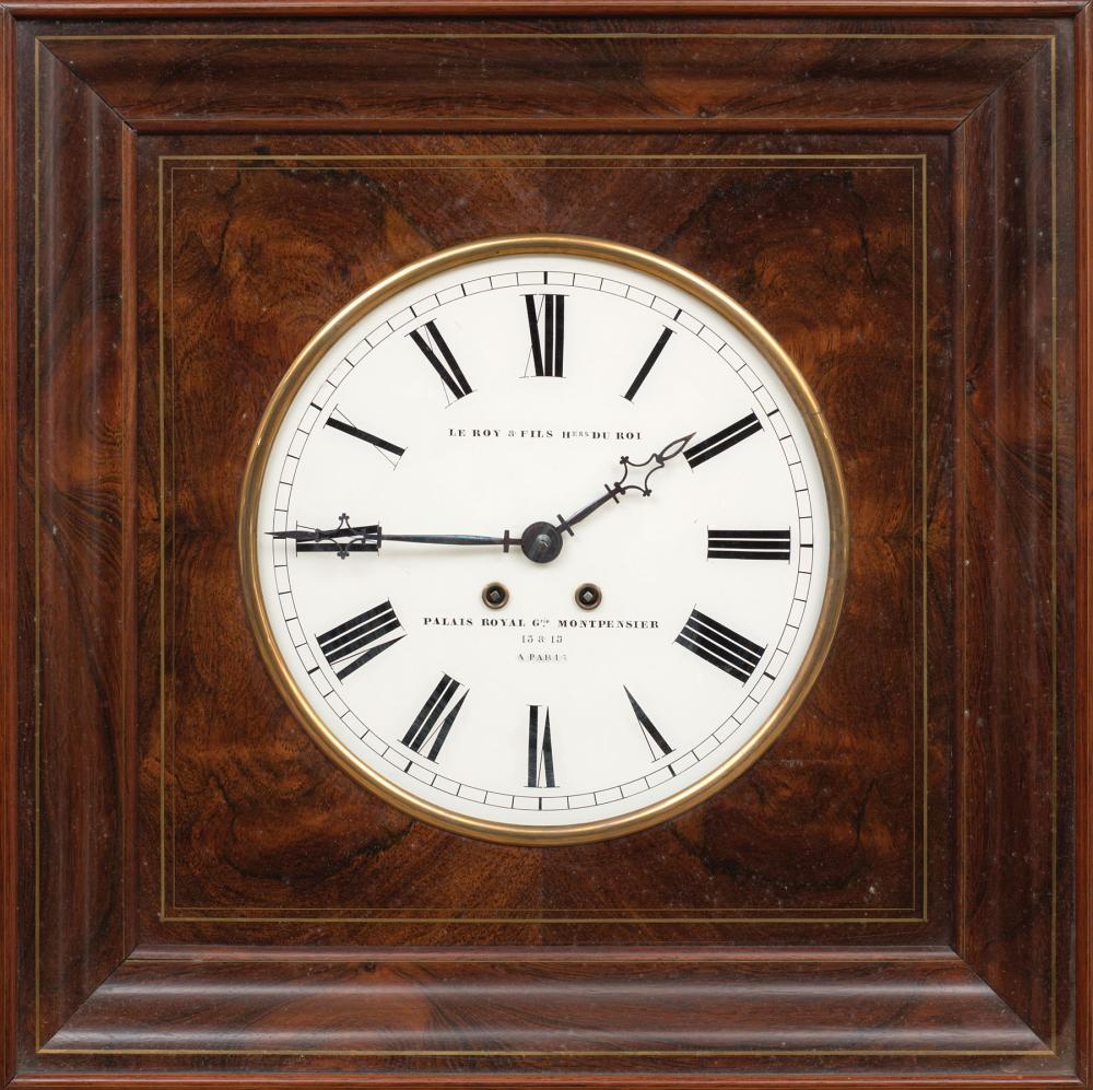 FRENCH BRASS-INLAID ROSEWOOD WALL