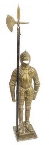 FRENCH BRASS & IRON FIGURE, ME