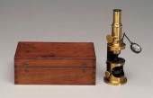 French brass microscope, circu