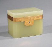 FRENCH BRASS-MOUNTED OPALINE G