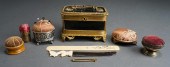 FRENCH BRASS MOUNTED SEWING BO