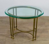 FRENCH BRASS SIDE TABLEA Frenc