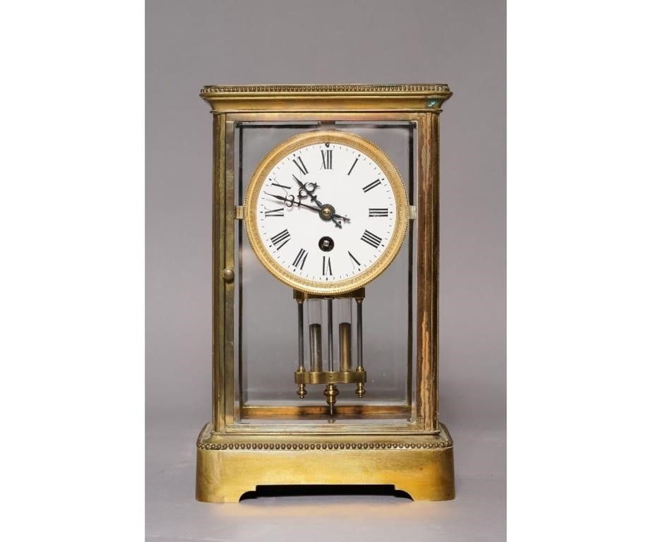 French brass table clock retailed