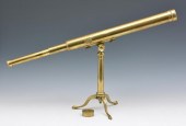 FRENCH BRASS TELESCOPE ON STAN