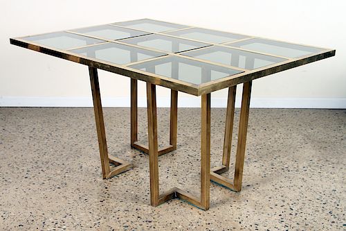 FRENCH BRASS TINTED GLASS BREAKFAST
