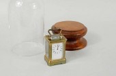 FRENCH BRASS TRAVELING CLOCK W