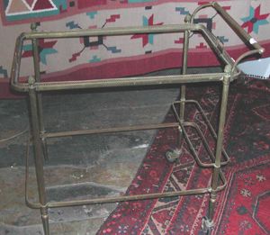 French Brass Two-Tiered Tea
