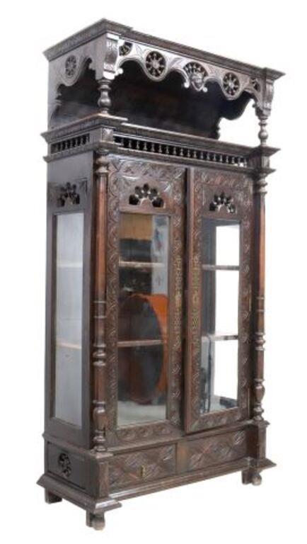 FRENCH BRETON CARVED OAK
