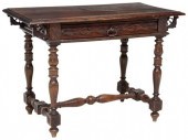 FRENCH BRETON CARVED OAK OCCAS