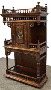 FRENCH BRETON CARVED OAK SIDEB