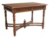 FRENCH BRETON CARVED OAK SPIND