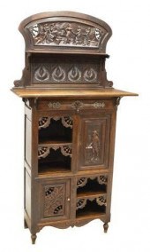 FRENCH BRETON FIGURAL CARVED O
