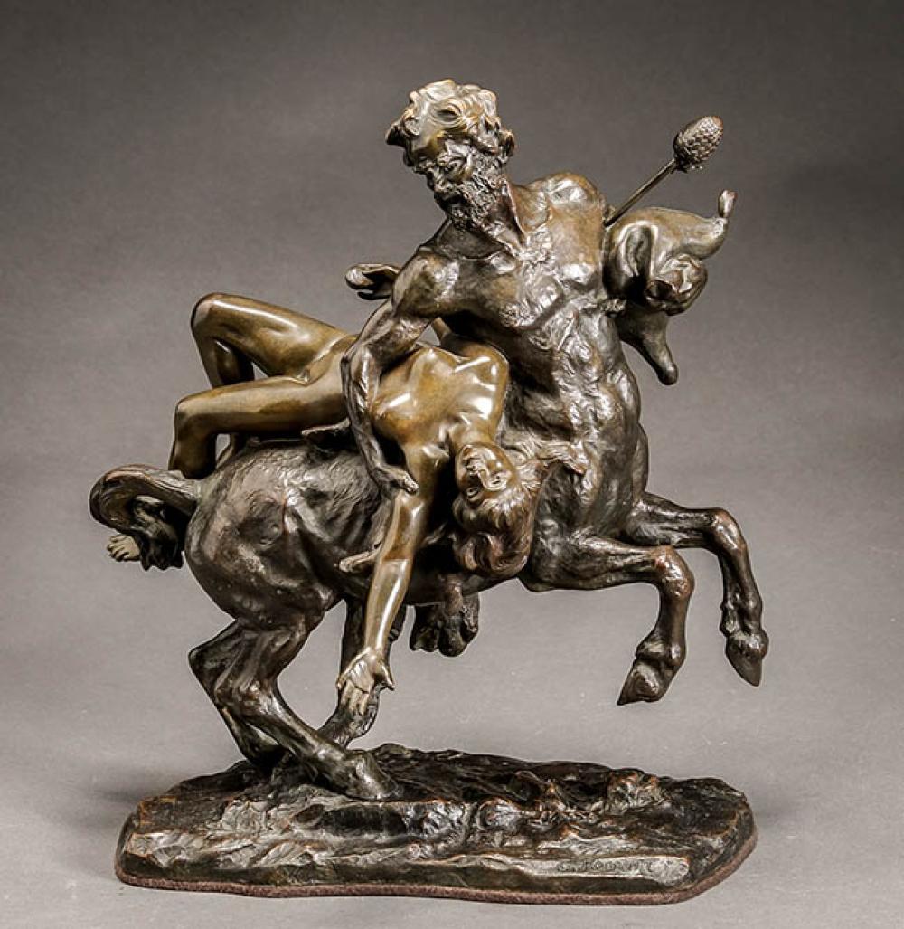 FRENCH BRONZE ALLEGORICAL GROUP
