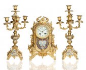FRENCH BRONZE AND CHAMPLEVE GA