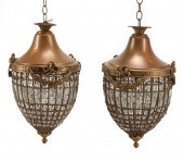 FRENCH BRONZE AND CUT CRYSTAL