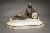 FRENCH BRONZE AND MARBLE FIGUR