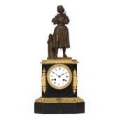 FRENCH BRONZE AND MARBLE  JOAN