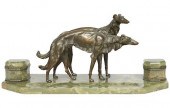 FRENCH BRONZE AND ONYX INKSTAN