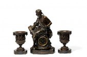 FRENCH BRONZE AND SLATE FIGURA