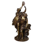 FRENCH BRONZE BACCHANALIA SCUL