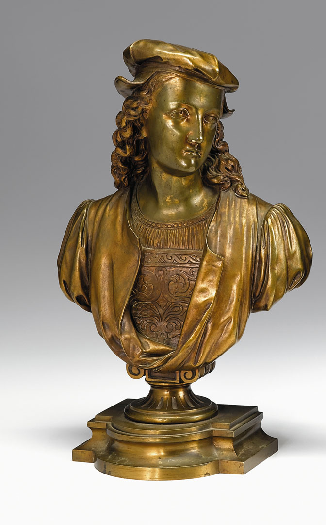French bronze bust    raphael   