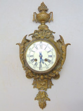 FRENCH BRONZE CARTEL CLOCK, GL