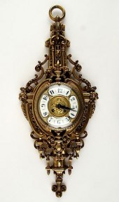 FRENCH BRONZE CARTEL CLOCK GRI
