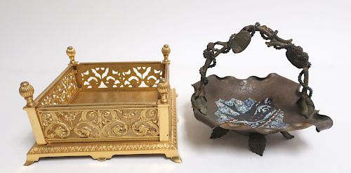 FRENCH BRONZE & CHAMPLEVE ENAMEL