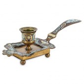 FRENCH BRONZE CHAMPLEVE HANDLE