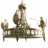 FRENCH BRONZE CHANDELIERDESCRI