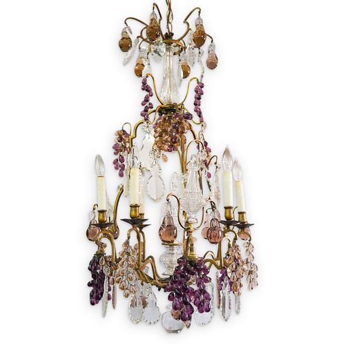 FRENCH BRONZE & CRYSTAL GRAPE