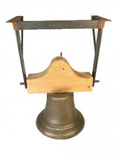 FRENCH BRONZE DINNER BELL W/WA