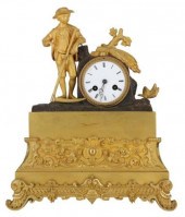 FRENCH BRONZE DORE FIGURAL SHE